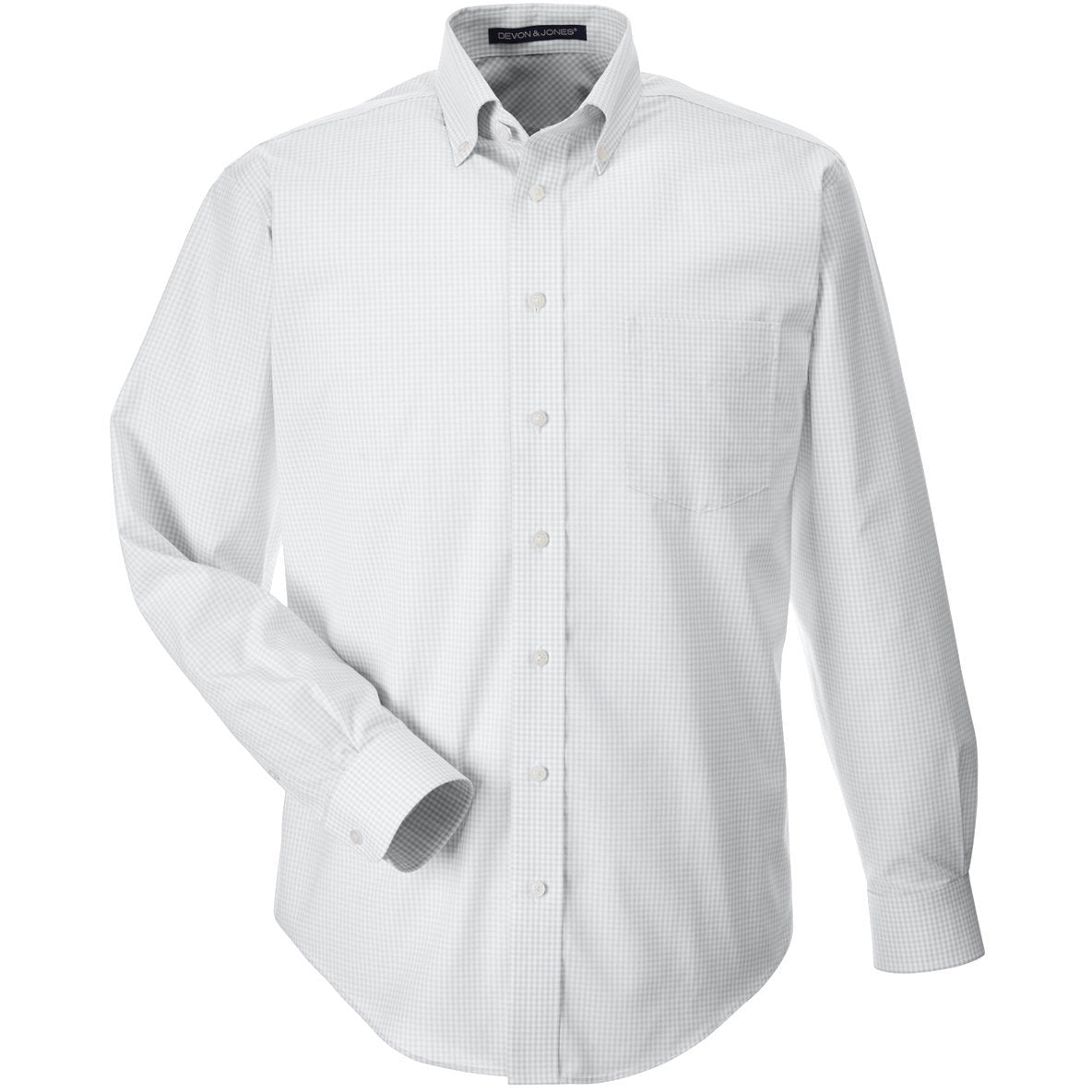 Devon & Jones Men's Crown Collection® Gingham Check Woven Dress Shirt